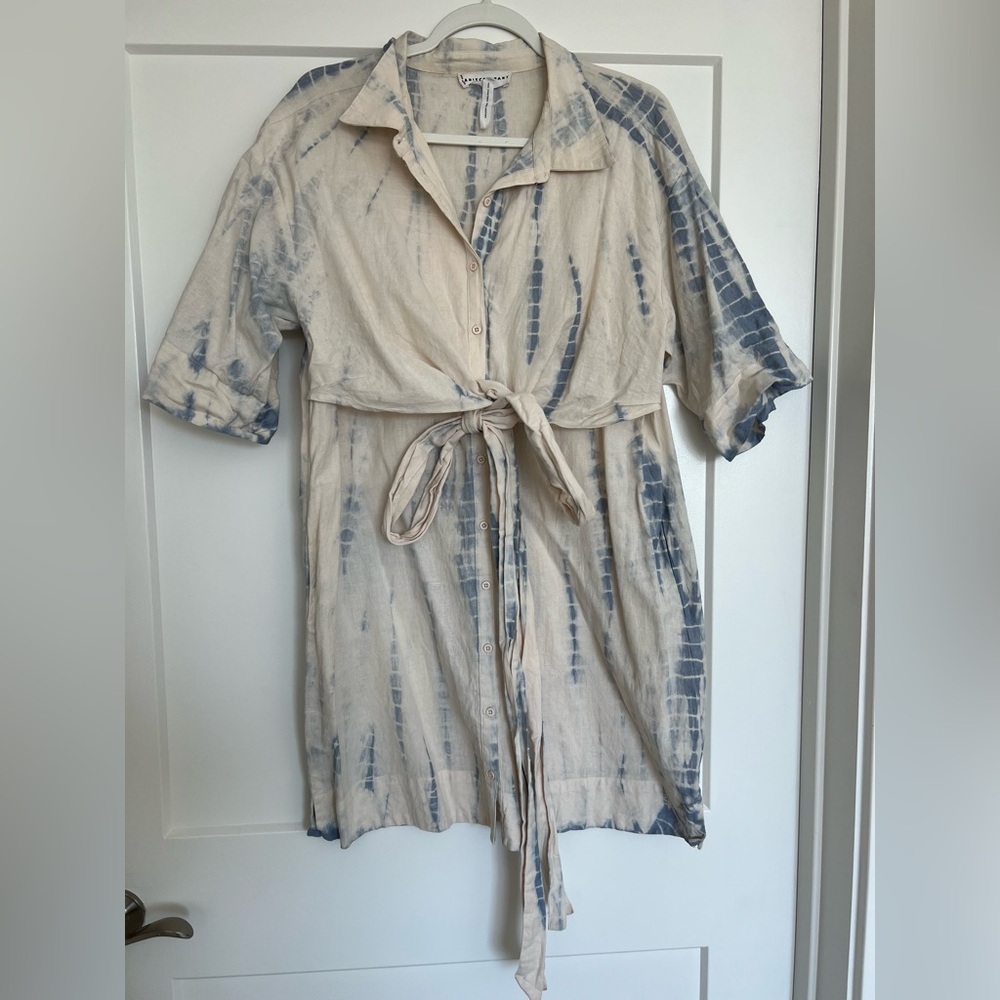 Apiece Apart cotton linen tie dye shibori dress